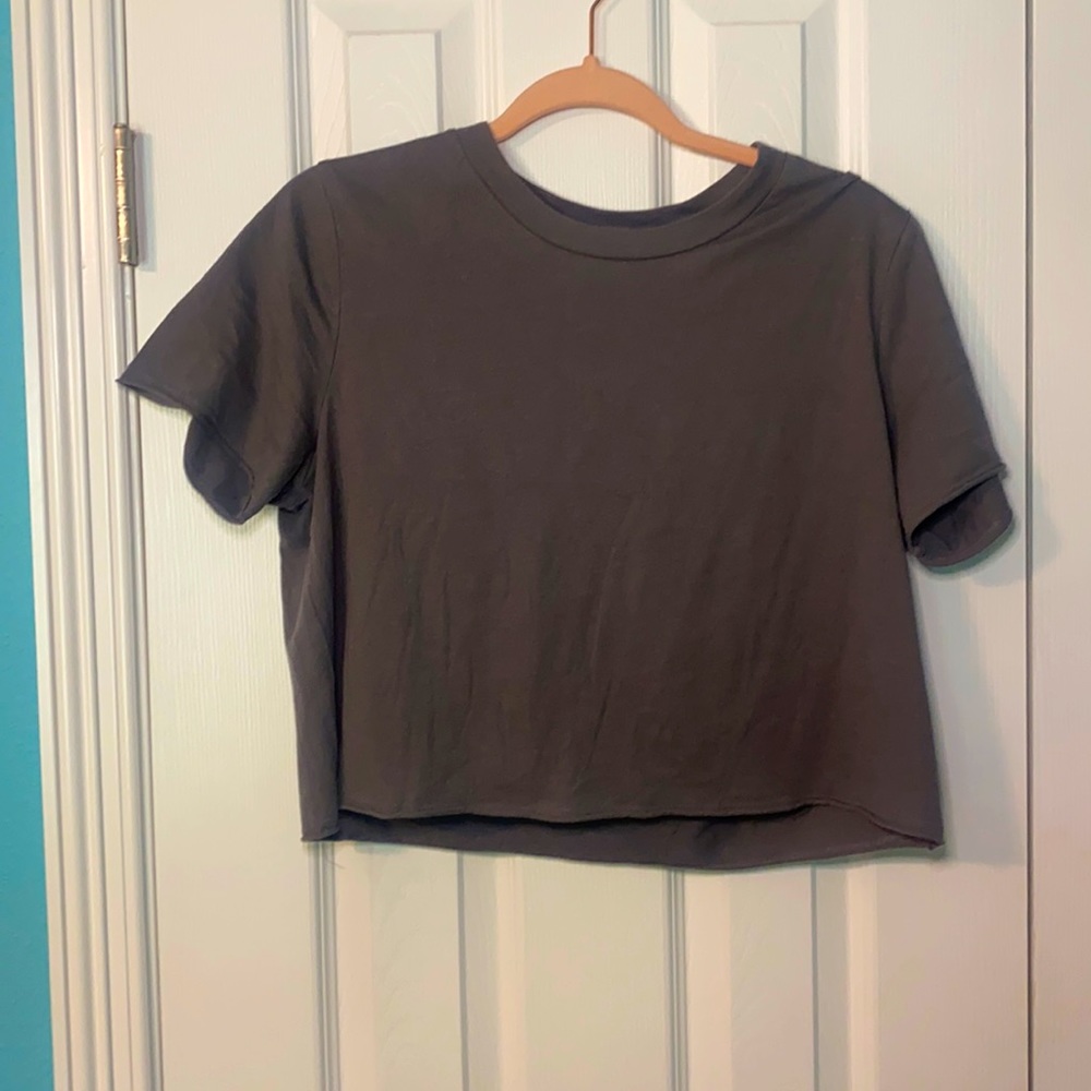 Gray Crop Top, Size: L/XL